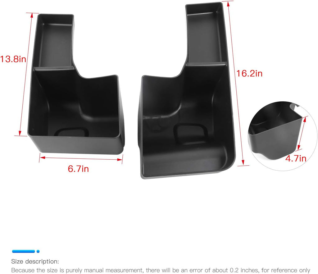 Trunk Storage Tray Organizers Rear Cargo Side Box Pack of 2 H4379