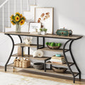 70.8 inch Narrow Console Table with Storage Shelves X490
