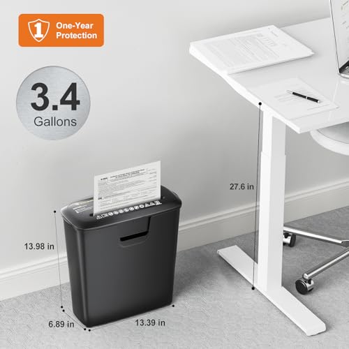 8-Sheet StripCut Paper Shredder with 3.4 Gallons Wastebasket E218460