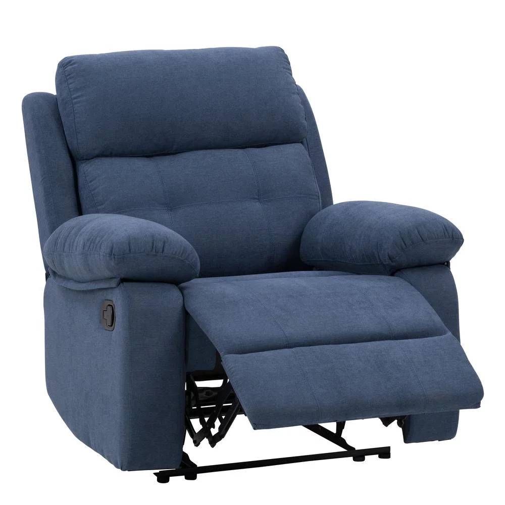 Blue Fabric Manual Recliner R2272