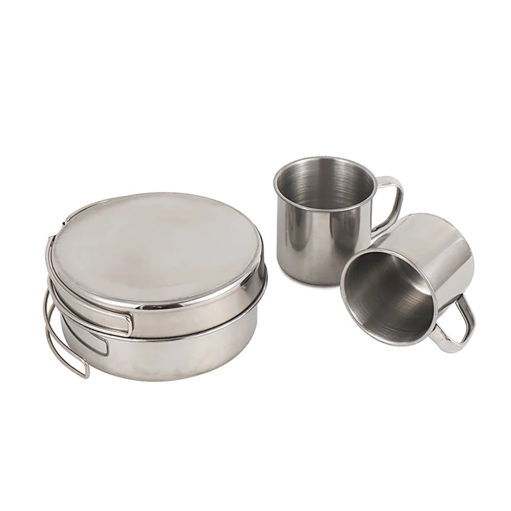 8PCS Stainless Steel Camping Cookware Set I608