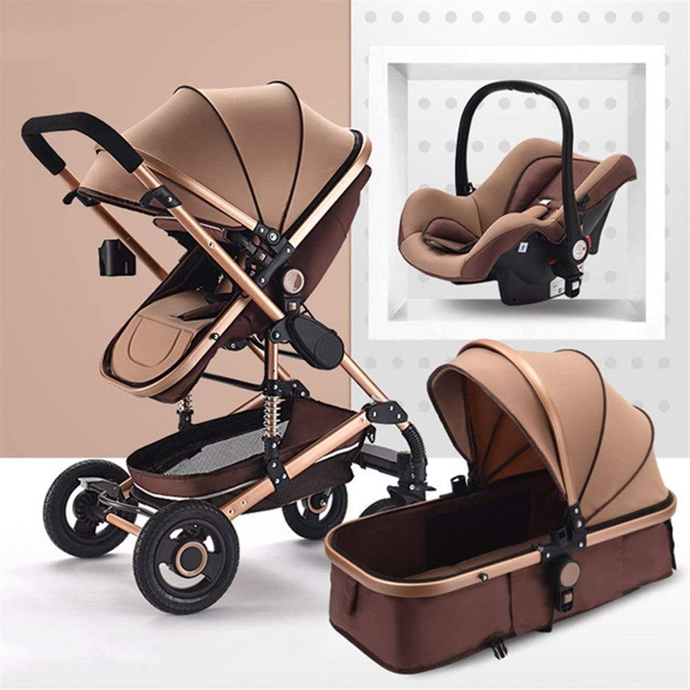 Multifunctional 3 in 1 Baby Stroller High Landscape Folding Carriage Shock Absorption Newborn Stroller C10925