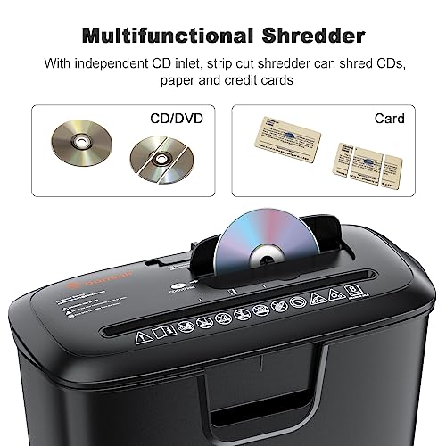 8-Sheet StripCut Paper Shredder with 3.4 Gallons Wastebasket E218460