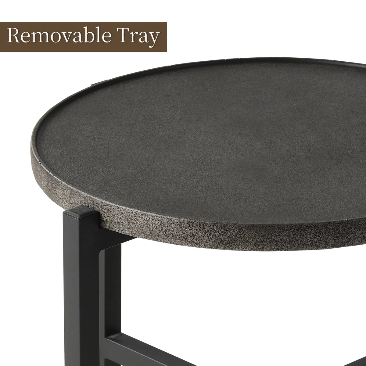 Dark Grey Concrete Round Coffee Table B922553