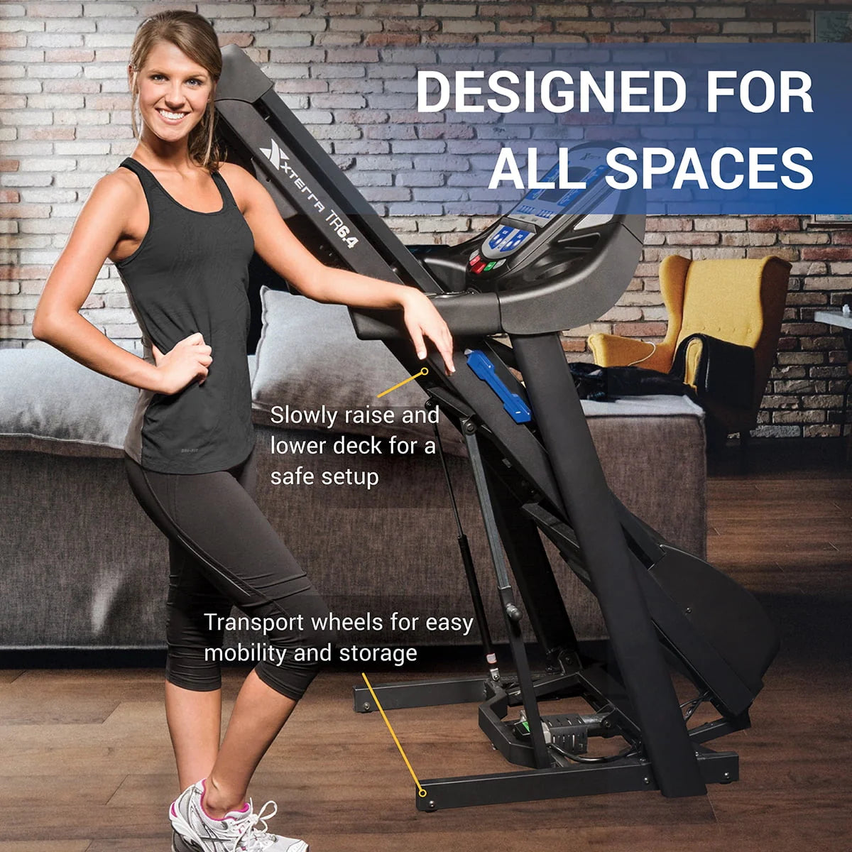 Folding Treadmill 2.75 HP 12 Incline Levels S2973