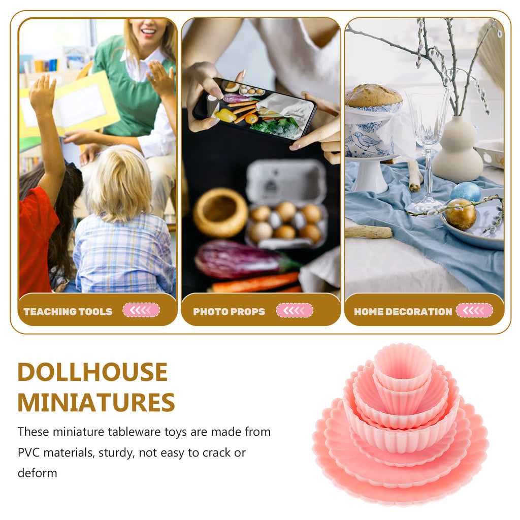 8 Pcs Dollhouse Toy Set Mini Kitchen Accessories Tiny Children’s Toys Room Model Miniature Cooking O77186