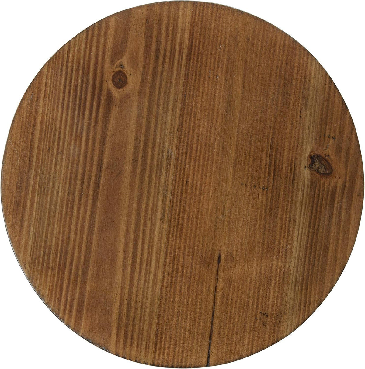 Rustic Pedestal Table, 12 x 12 x 26, Rustic Caramel and Black W38015