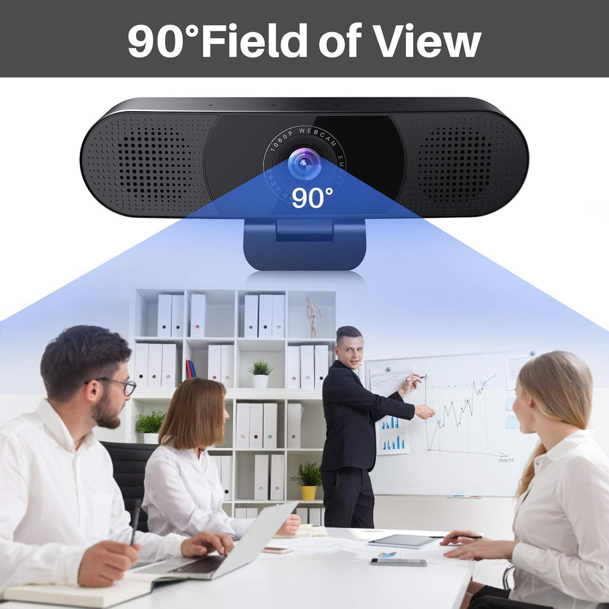 1080P Webcam with Microphone and Speakers P11808