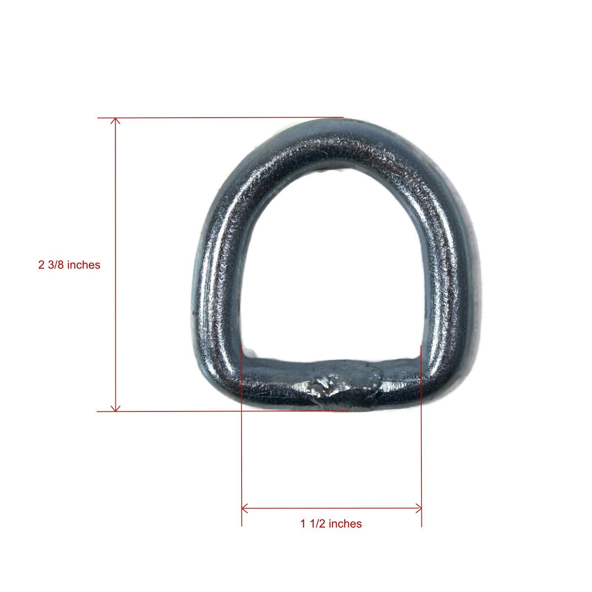 12-Pack 3/8" Steel D Ring Rope Tie Downs for Trailer Flatbed Truck Anchor Cargo Z195968