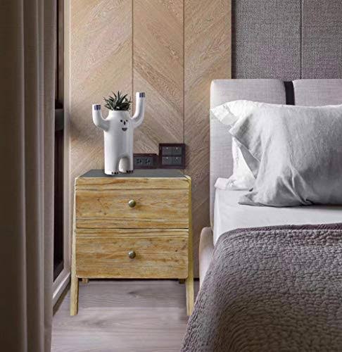 Wooden Side Table with Rectangular Top Q8509