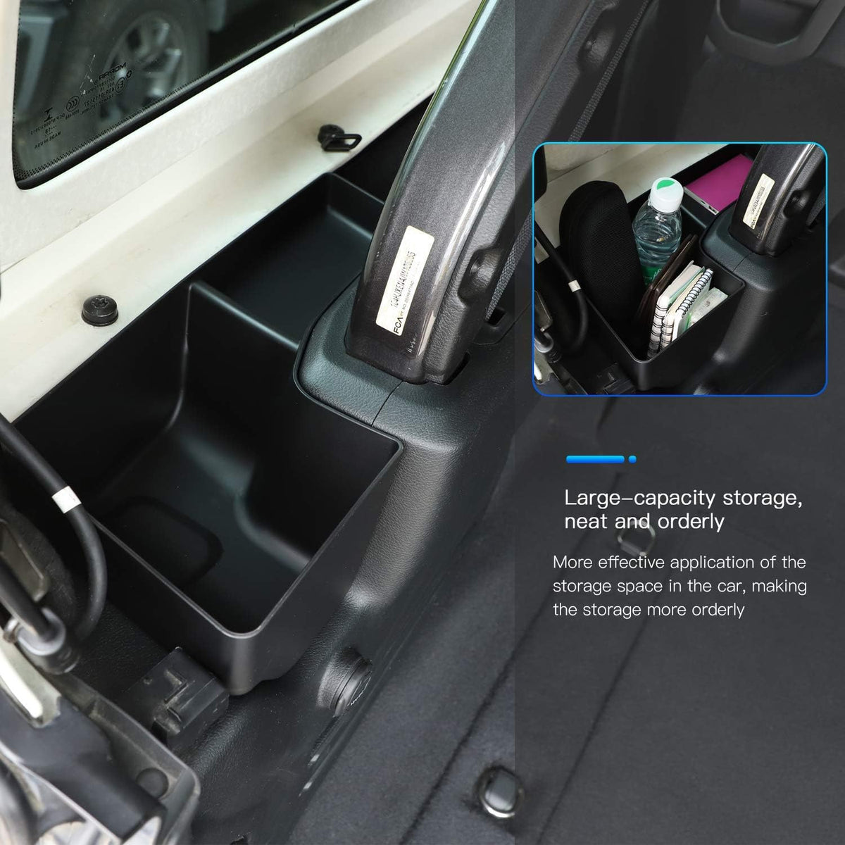 Trunk Storage Tray Organizers Rear Cargo Side Box Pack of 2 H4379
