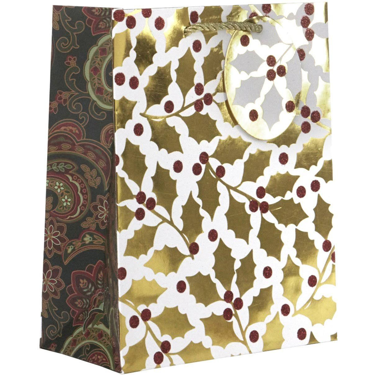 120 Pieces Matte Christmas Gift Bags with Foil & Glitter F354663