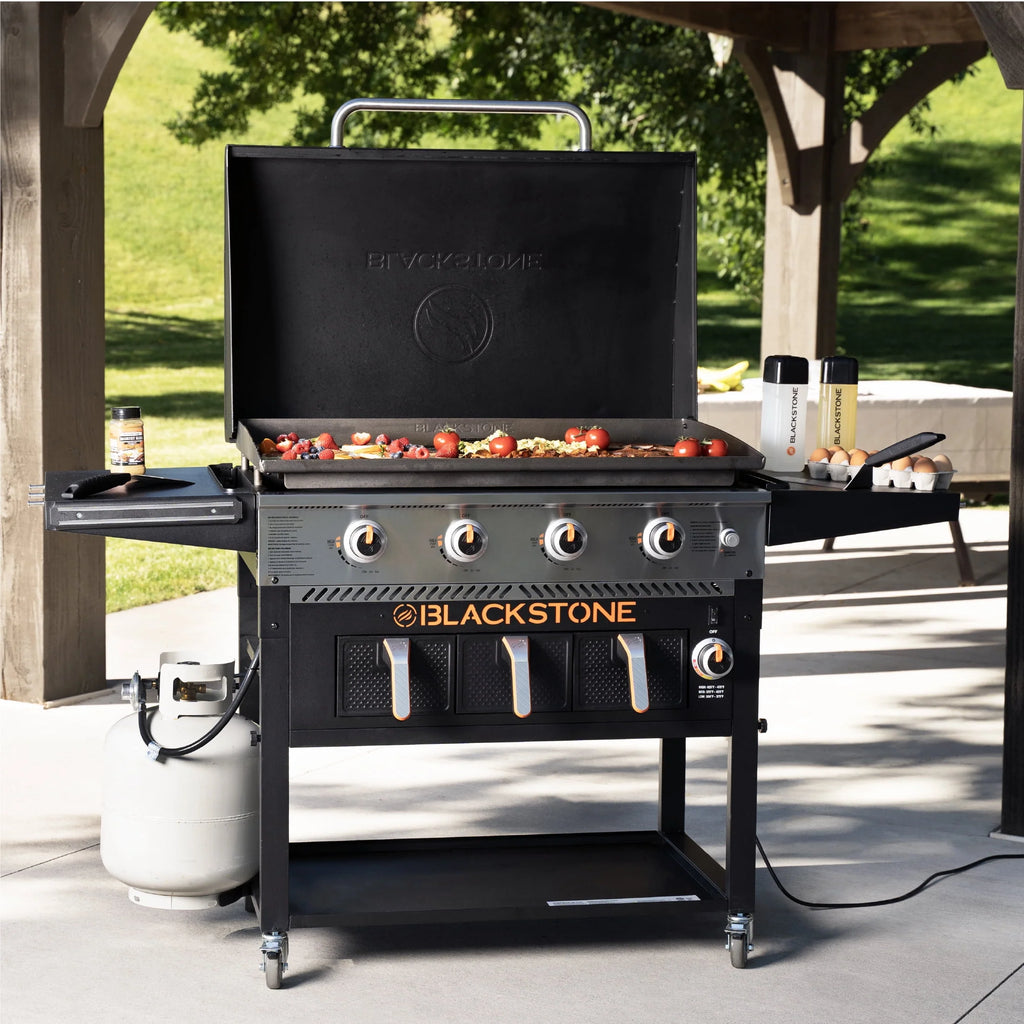 4-Burner Propane Griddle with Air Fryer and Hood T262048