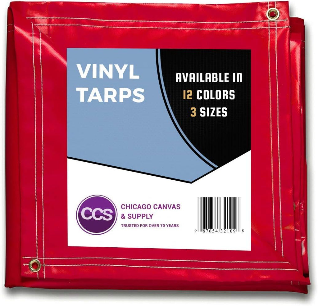 Heavy Duty Waterproof Vinyl Tarp Grey 10 by 12 Feet Pack of 2 T356