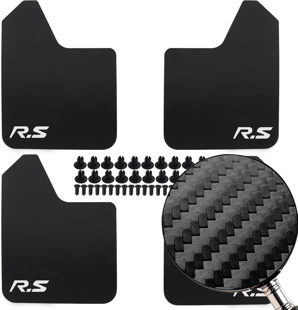 4pcs Carbon Fiber Mud Flaps with Hardware D124