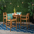Rustic 5 Piece Acacia Wood Bar Set T93920