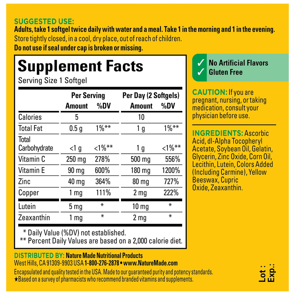 60 Count Eye Vitamins Softgels Y38372