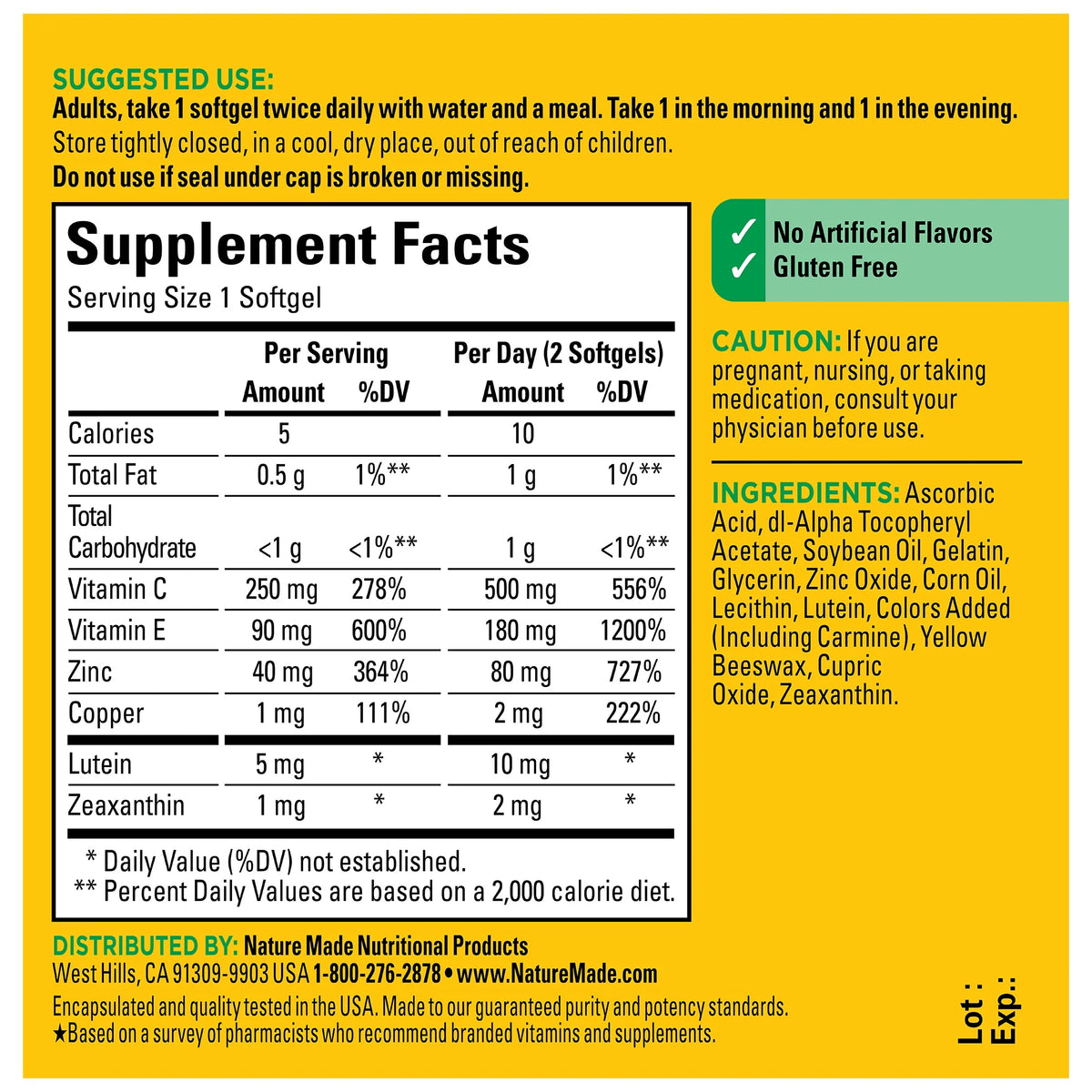 60 Count Eye Vitamins Softgels Y38372