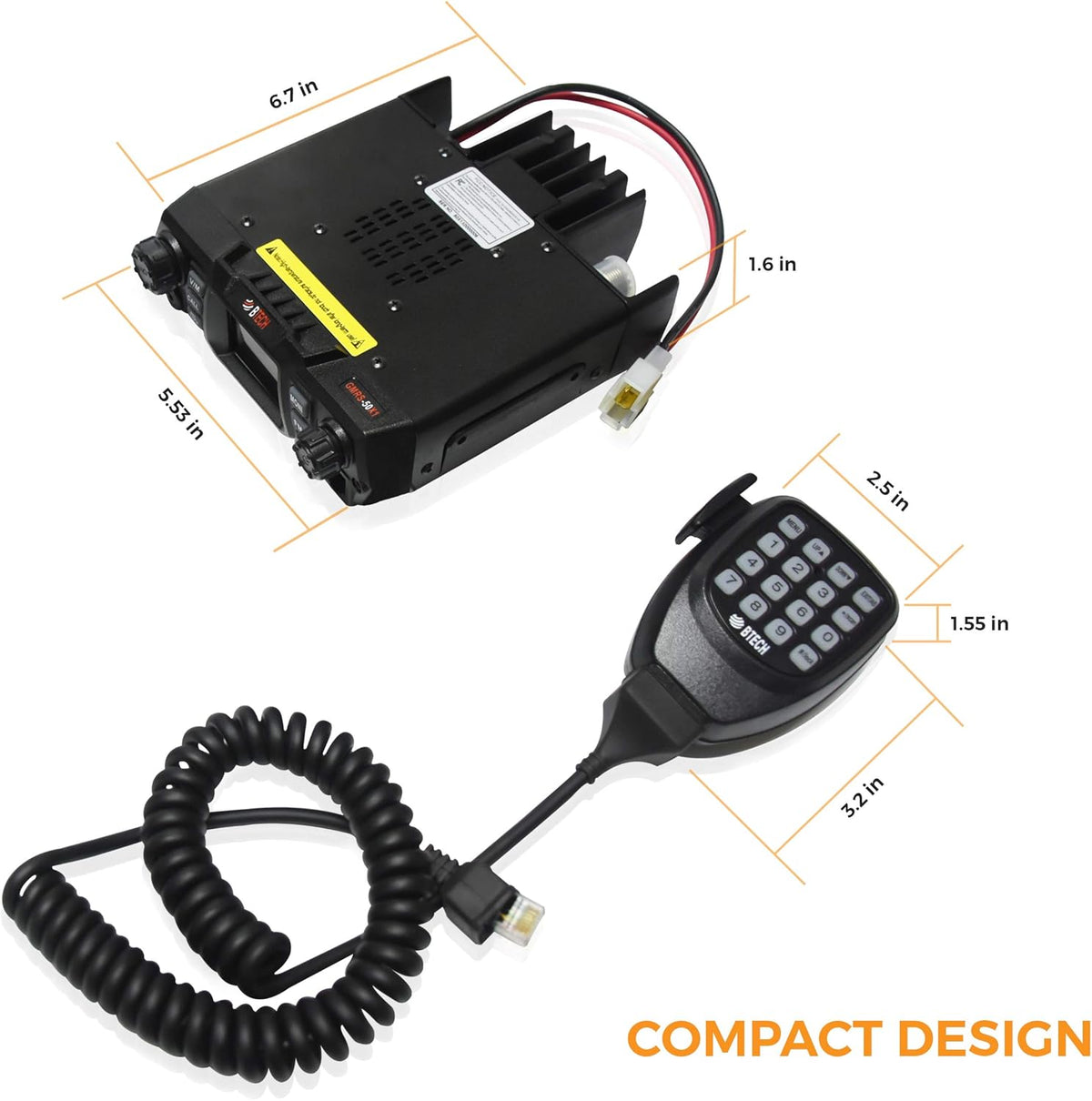 50 Watt GMRS Two-Way Radio with Dual Band Scanning Receiver Z768