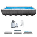 24' x 12' x 52 Rectangular Frame Swimming Pool with Pump G52065