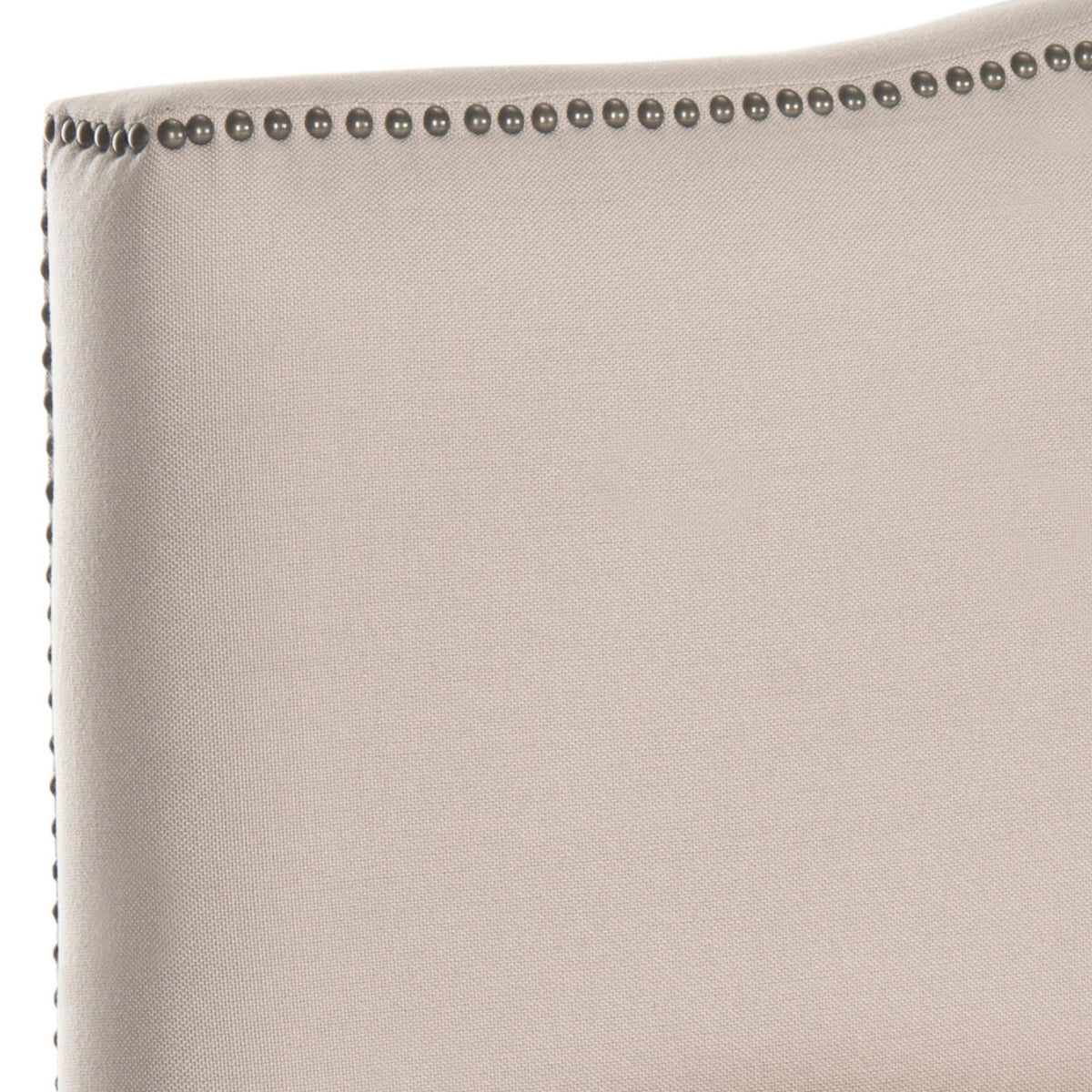 Taupe Brass Nailhead Headboard (Full) I750