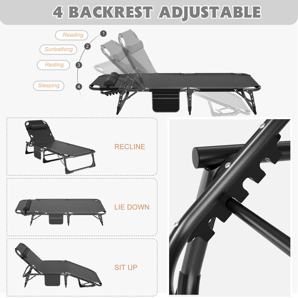 Folding Camping Cot Bed A899842