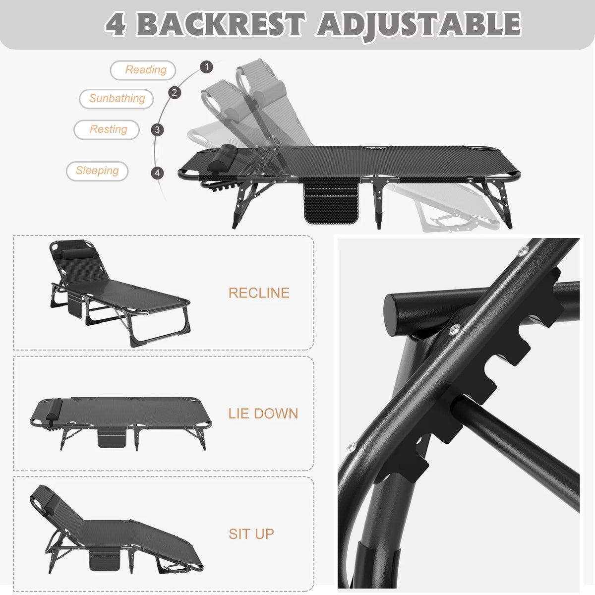 Folding Camping Cot Bed A899842