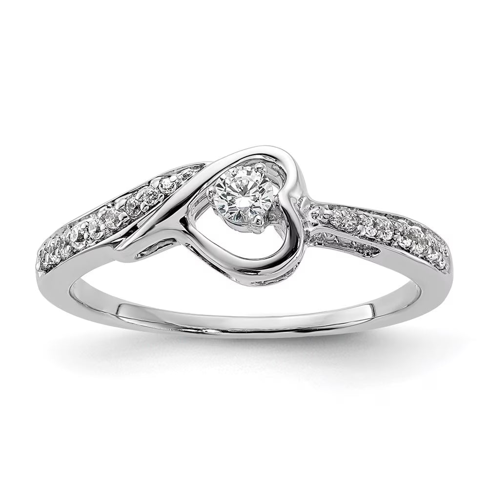 14k White Gold Lab Grown Diamond Promise Ring Z262663