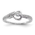 14k White Gold Lab Grown Diamond Promise Ring Z262663