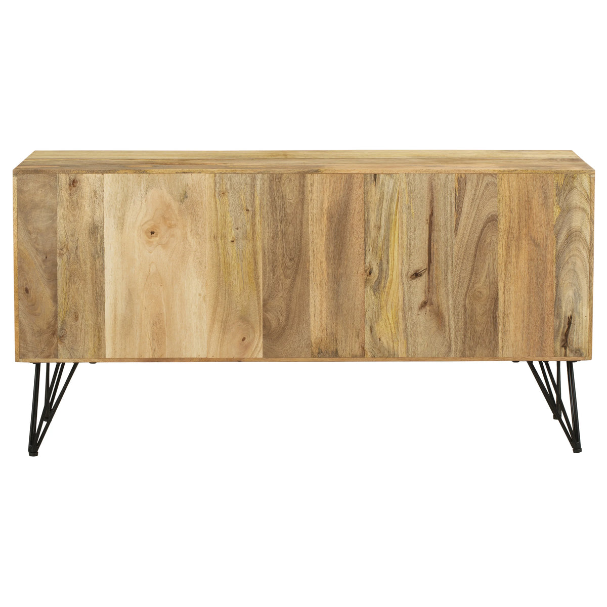 Oak Brown and Black TV Entertainment Unit with 2 Doors M785831