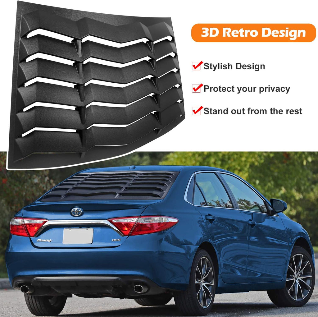 Matte Black ABS Rear Window Louver for Toyota Camry 2012-2017 F8772