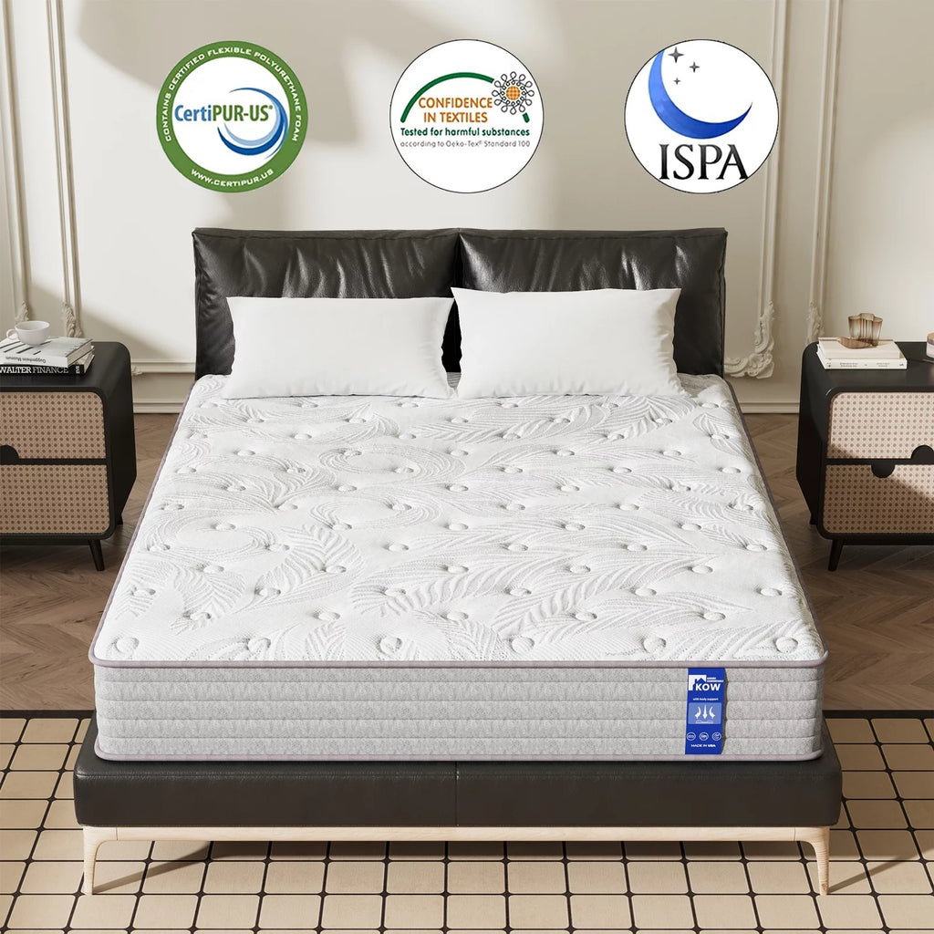 12 Full Size Gel Memory Foam Pocket Spring Hybrid Mattress B271