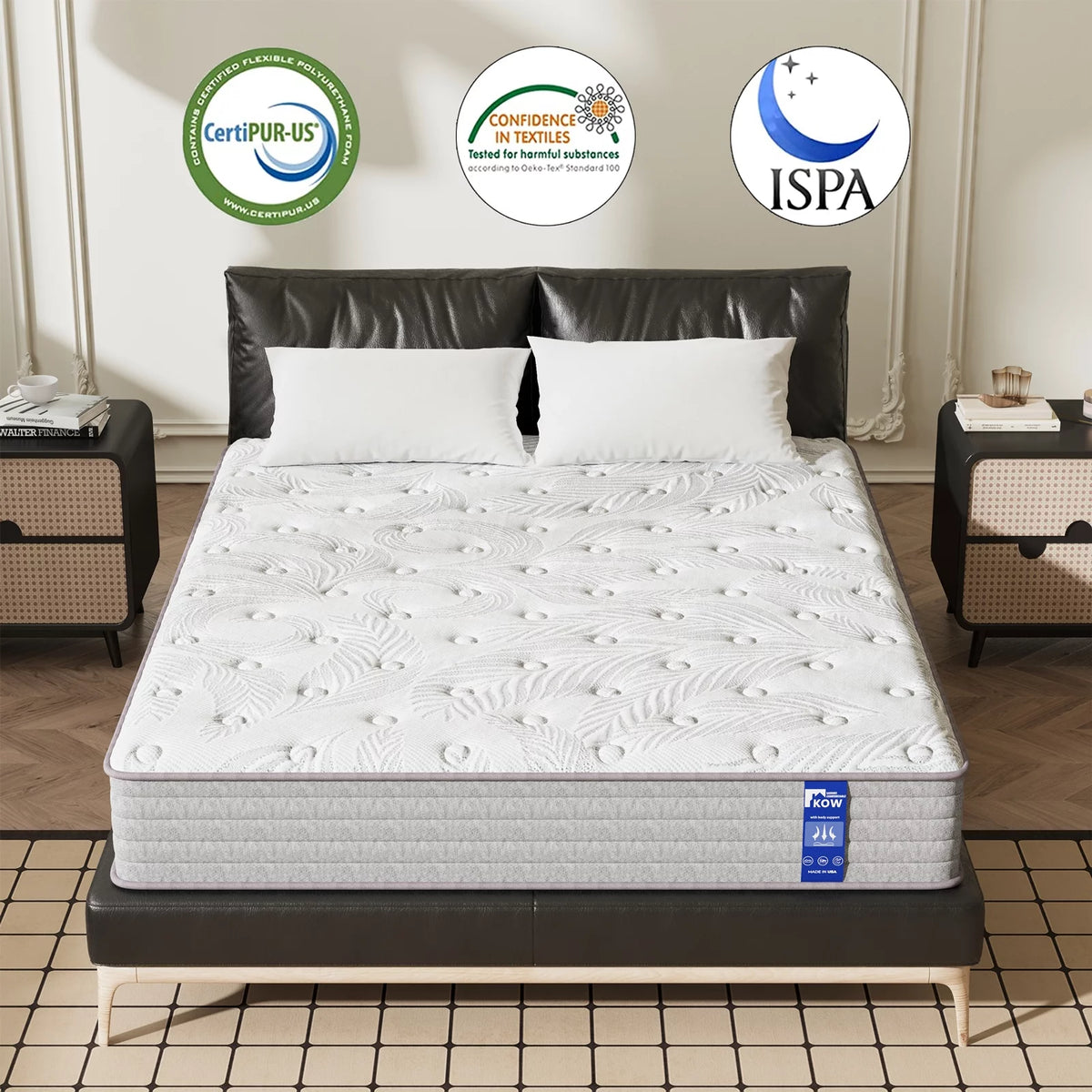 12 Full Size Gel Memory Foam Pocket Spring Hybrid Mattress B271