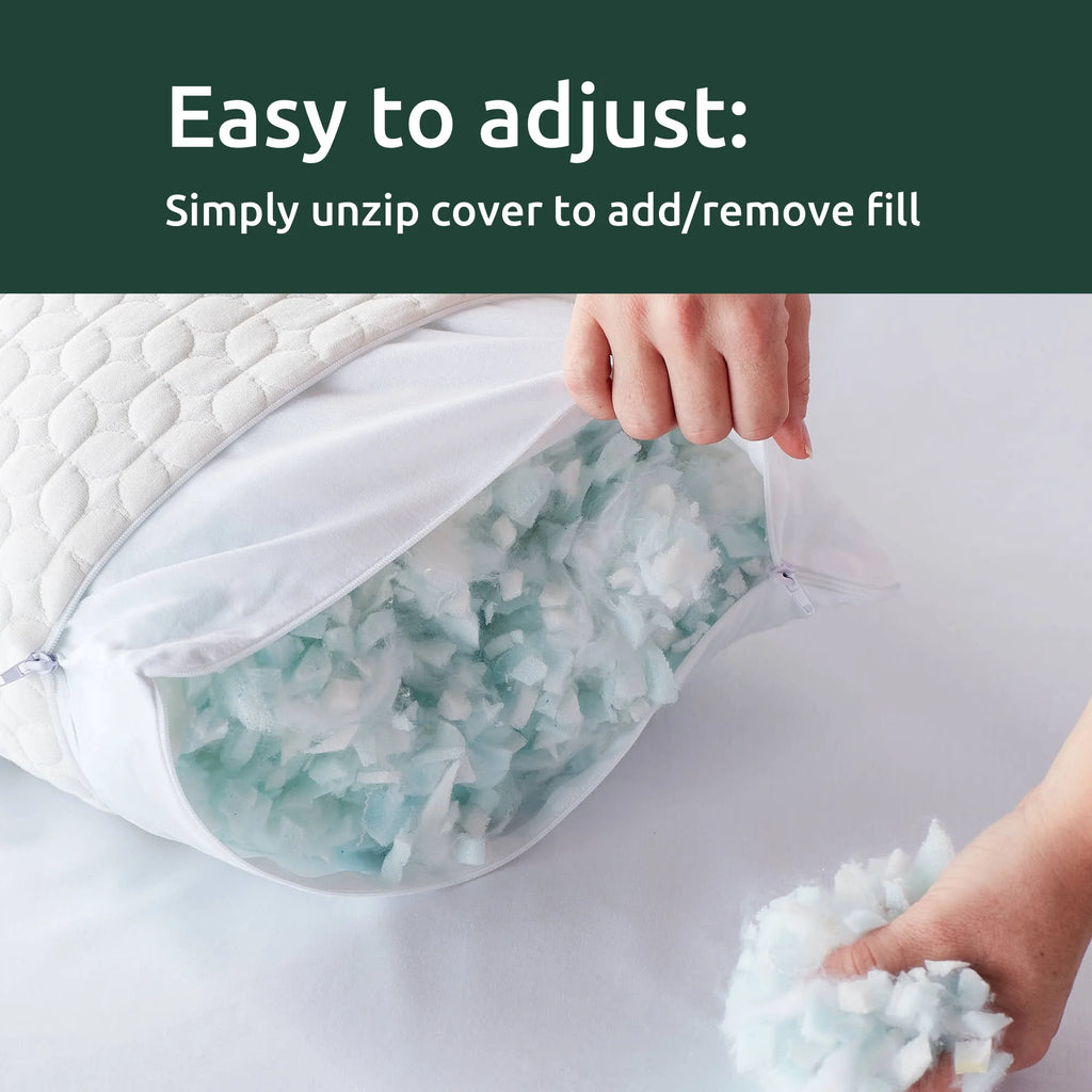 King 2 Pack Shredded Foam Bed Pillow J1149