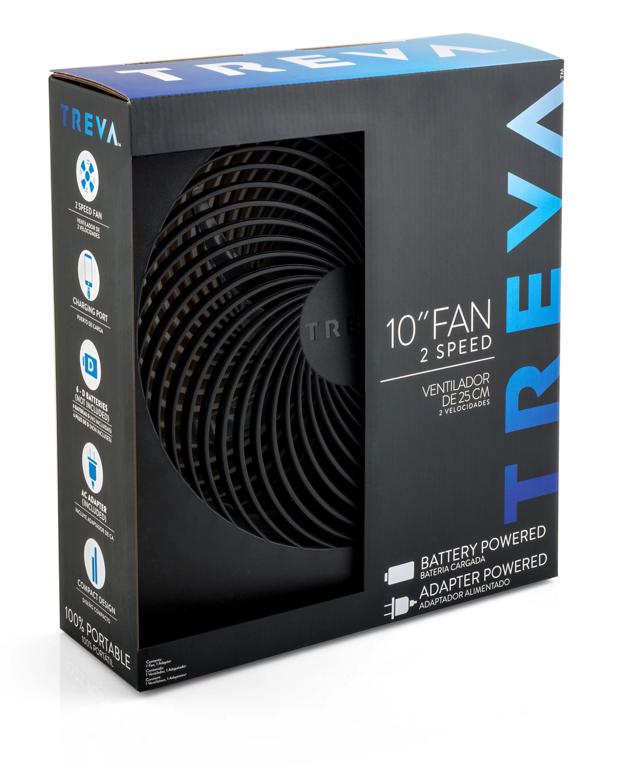 10 inch Battery Powered 2 Speed Table Fan F5951