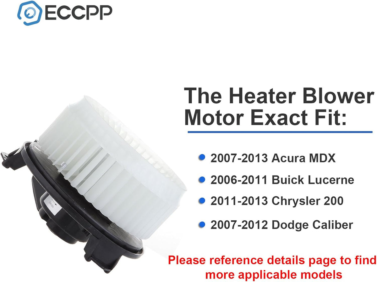 HVAC Plastic Heater Blower Motor with Fan Cage Replacement Pack of 2 B830201