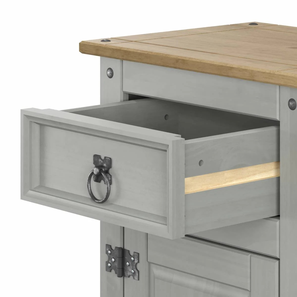 Gray 1 Door 1 Drawer Wood Nightstand L360978