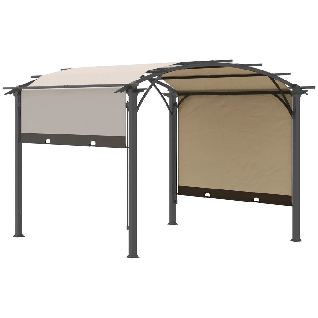 Beige Steel and Polyester Pergola R84950