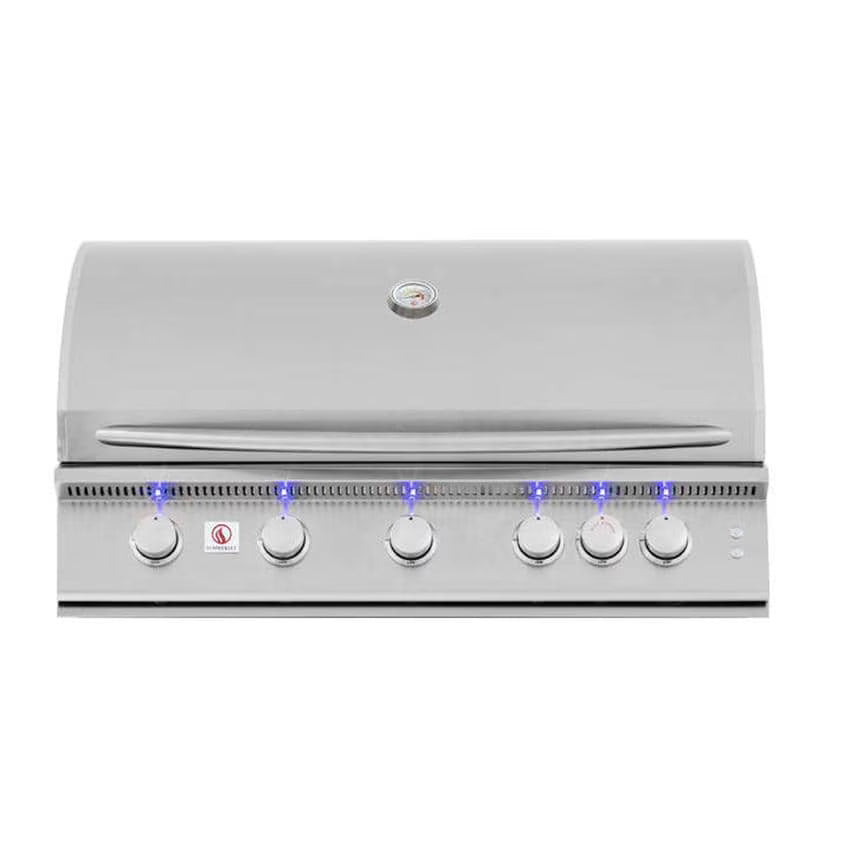 40-Inch 5-Burner Built-In Propane Gas Grill With Rear Infrared Burner X9586