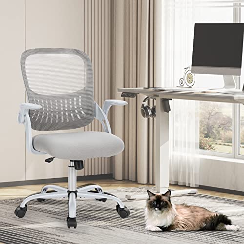 Ergonomic Mid-Back Swivel Desk Chair with Wheels Y588316