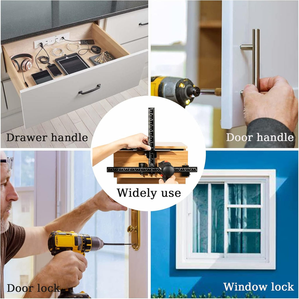 Cabinet Hardware Jig Tool Set Aluminum Alloy U583
