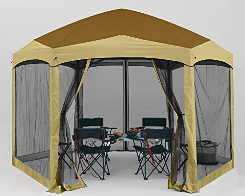 Camouflage 6 Sided Instant Screened Canopy Tent F358208