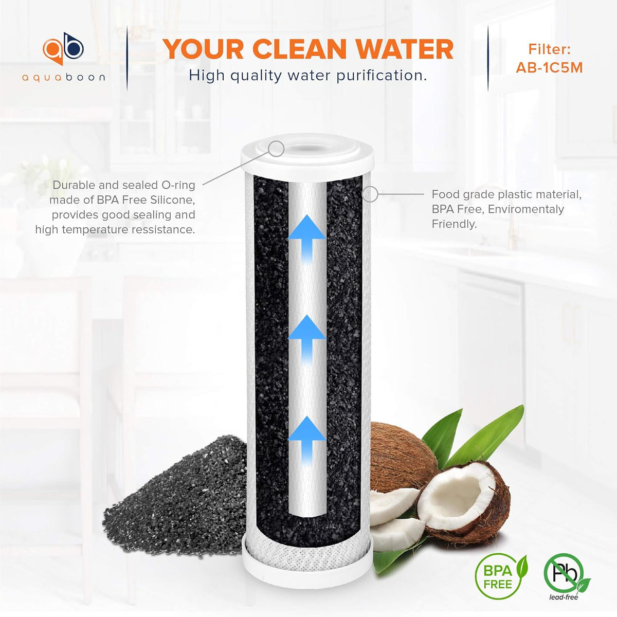 Set of 20 Sediment Carbon 5 Micron 10 inch Water Filter Cartridges Z7679