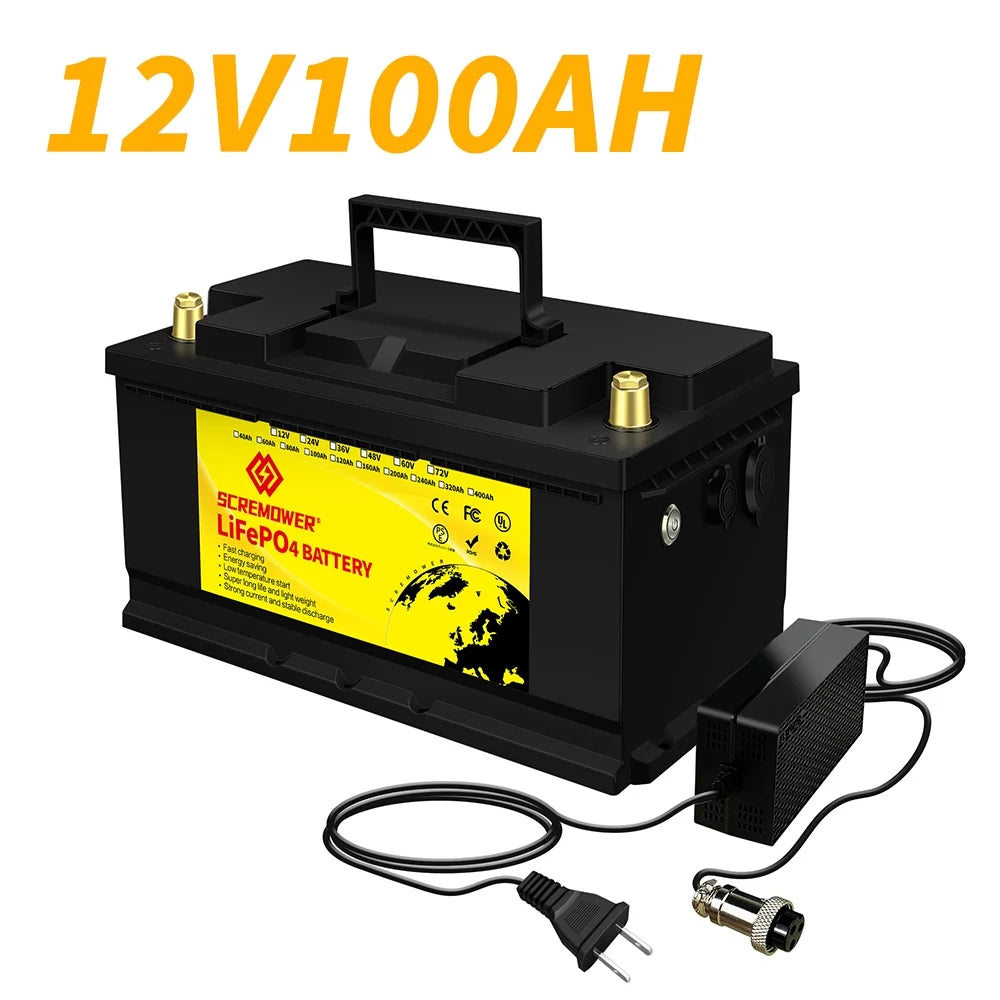 12V 100Ah LiFePO4 Battery with BMS J2987