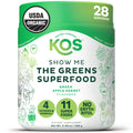 USDA Organic Super Greens Powder with Spirulina, Chlorella & Wheatgrass, Green Apple Sorbet Flavor, 28 Servings N631
