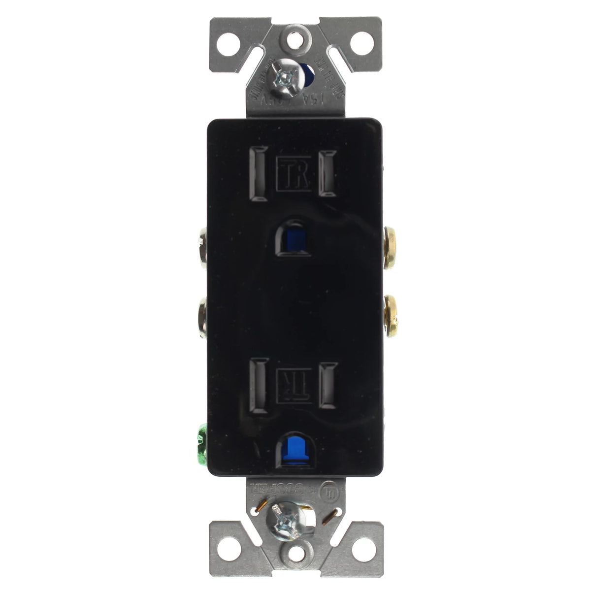 15-Amp 120-Volt Black Duplex Decorator Receptacle Outlet 96-Pack R736187