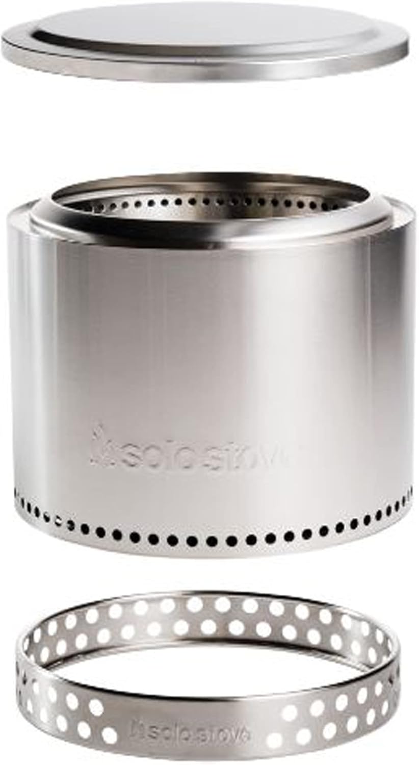 Portable Stainless Steel Wood Burning Fire Pit 19.4x14 Inches G531925