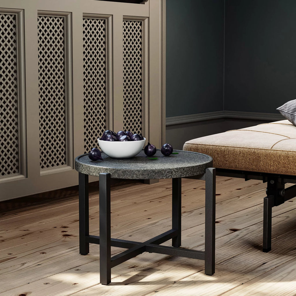 Dark Grey Concrete Round Coffee Table B922553