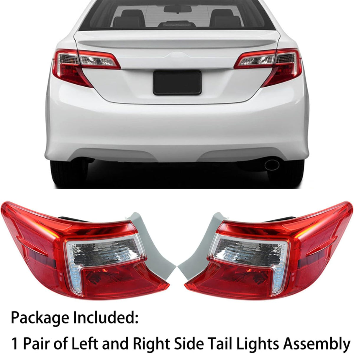 Halogen Rear Brake Tail Light Assembly Pack of 2 E38135