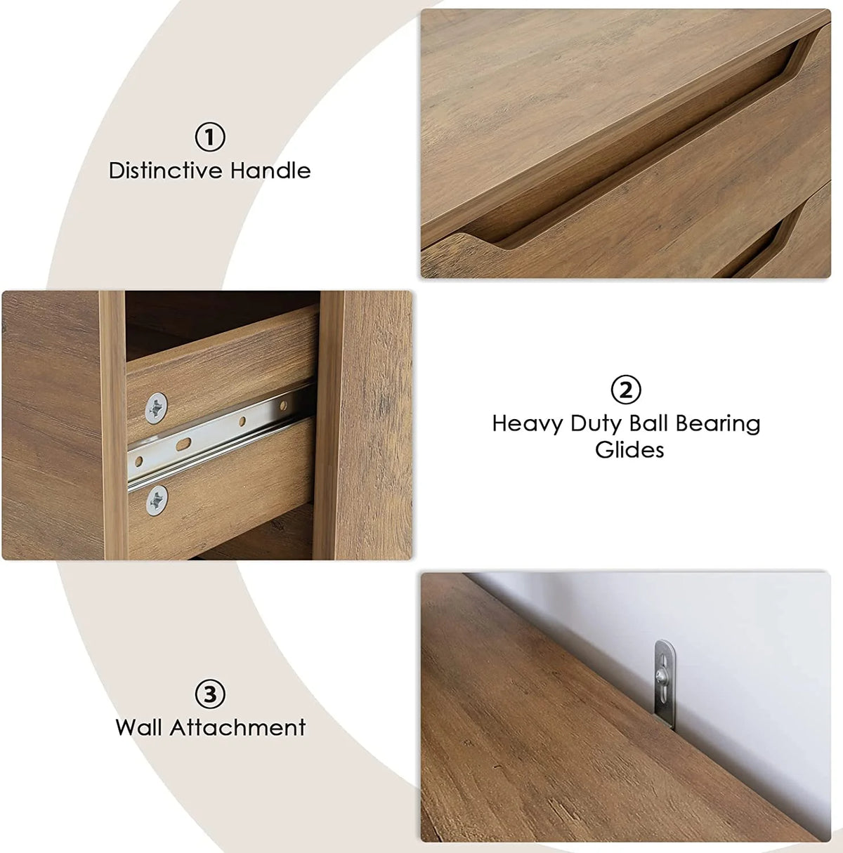 4 Drawer Wood Dresser P8125